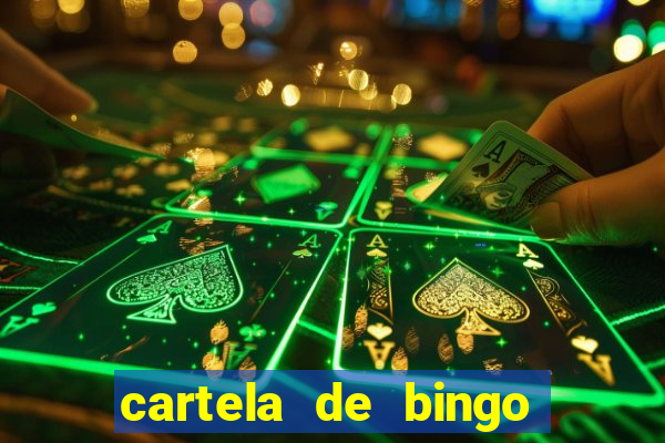 cartela de bingo cha de bebe